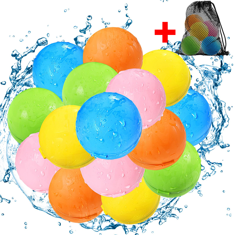 Party Games Using Balloons - Bolas de água de silicone reutilizáveis