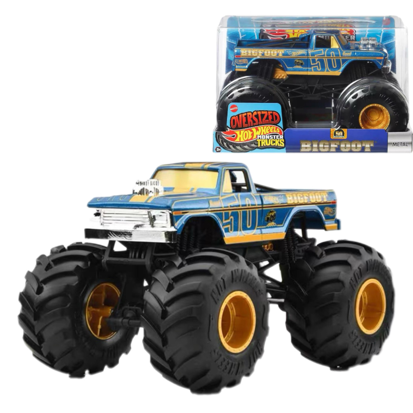 Hot Wheels Car Monster Trucks - Hot Wheels Monster Trucks Bigfoot 50º