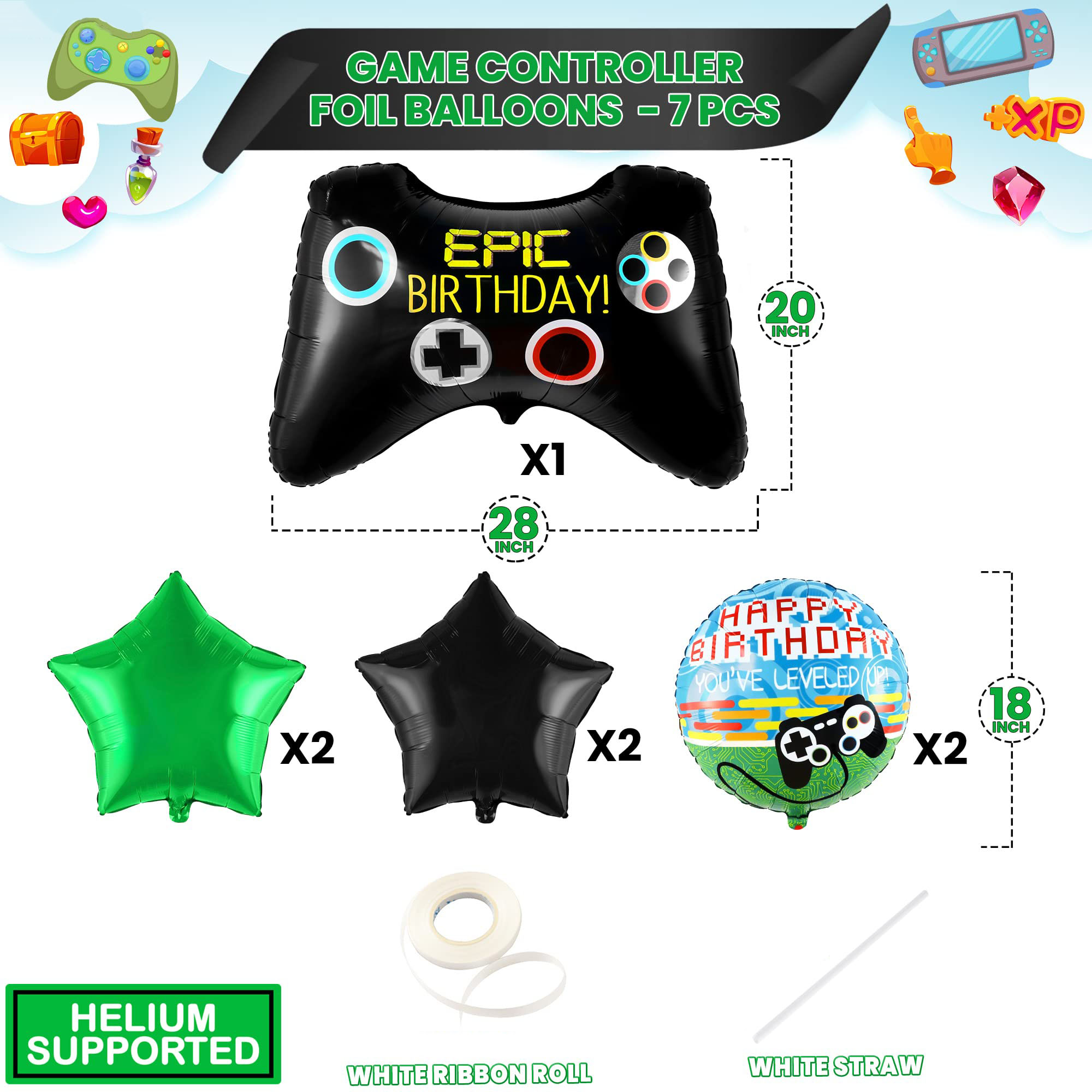 Conjunto de balões mylar para  - Party Games Using Balloons avaliação e preço